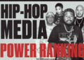 Black and white image with "Hip-Hop Media Power Ranking" text and four people, including Jadakiss,  Loren LoRosa, DJ Akademiks, and Fat Joe