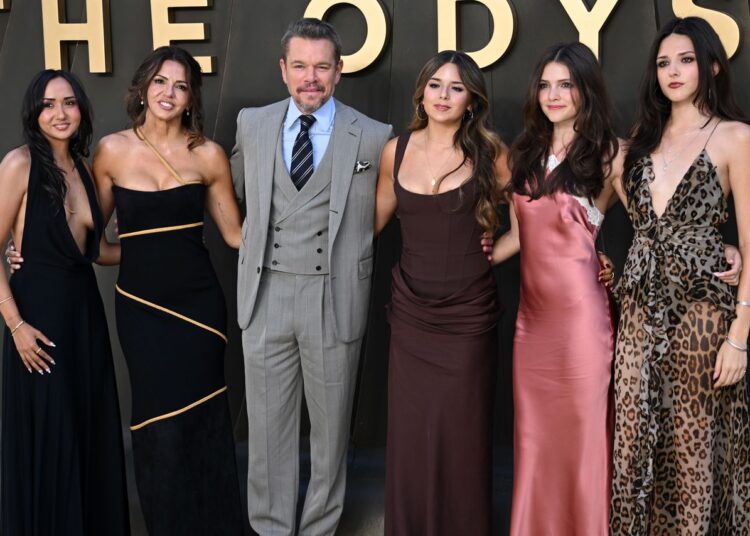 Matt Damon and his family at the U.K. premiere of ‘The Odyssey’ on July 6Credit: James Veysey/Shutterstock