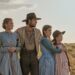 Crosby Fitzgerald as Caroline Ingalls, Luke Bracey as Charles Ingalls, Skywalker Hughes as Mary Ingalls, and Alice Halsey as Laura Ingalls in Little House on the Prairie. Photo: AP