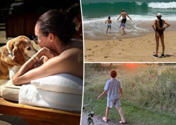Meghan Markle, Prince Harry sport swimsuits in intimate family photos from summer holiday in Portugal, English countryside