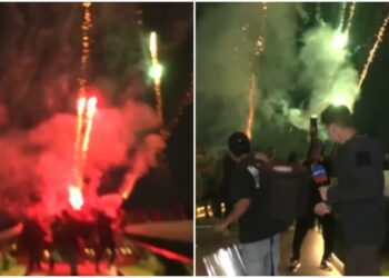 Mexico fans launch fireworks and play music in desperate bid to wake up England stars ahead of World Cup tie