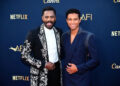Colman Domingo (L) and Jaafar Jackson attend the 51st annual American Film Institute (AFI) Life Achievement Award ceremony celebrating Eddie Murphy in April. File Photo by John McCoy/UPI