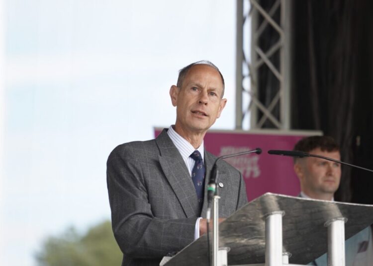 HRH The Duke of Edinburgh speaks at Gold Award Celebration event. Neil Denham