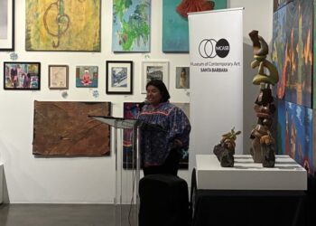 MCASB Executive Director Dalia Garcia at the annual art awards on Sunday.