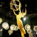 A view of the Emmy statue is seen during the 77th Primetime Emmys Press Preview at Peacock Theater on September 11, 2025 in Los Angeles, California.