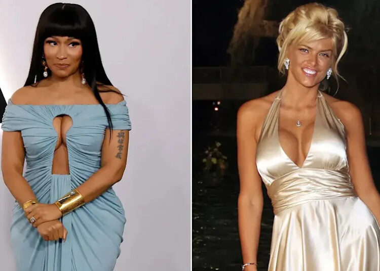 Nicki Minaj and Anna Nicole Smith split image