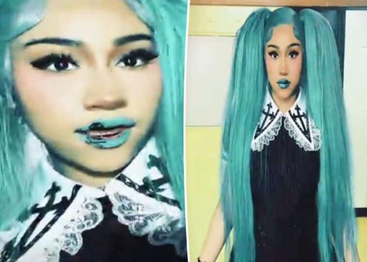 North West shows off blue lips, black teeth in zombie-inspired makeover