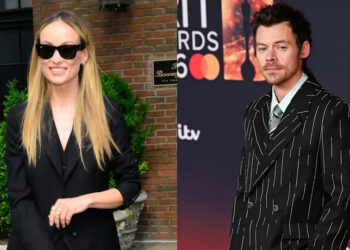 NEW YORK, NEW YORK - JUNE 15: Olivia Wilde is seen on June 15, 2026 in New York City. Harry Styles at The BRIT Awards 2026 held at Co-op Live on February 28, 2026 in Manchester, England.