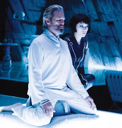 Jeff Bridges and Olivia Wilde in 'Tron: Legacy'Credit: Douglas Curran
