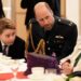 Prince George and Prince William at the veterans tea party