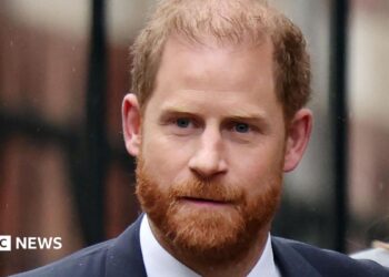 Prince Harry head and shoulders pic for a court appearance in London in January 2026