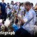 Prince Harry gets down with the kids at goat yoga