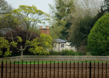 A view of Frogmore Cottage in the distance.