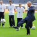King Charles kicks a penalty during a visit to <a class="link " href="https://sports.yahoo.com/soccer/teams/newcastle/" data-i13n="sec:content-canvas;subsec:anchor_text;elm:context_link" data-ylk="slk:Newcastle United;sec:content-canvas;subsec:anchor_text;elm:context_link;itc:0" data-yga="{"yLinkElement":"context_link","yModuleName":"content-canvas","yLinkText":"Newcastle United","ySubModuleName":"anchor_text","yHasCommerce":false}">Newcastle United</a>’s St James’ Park ground on November 8, 2006. WireImage