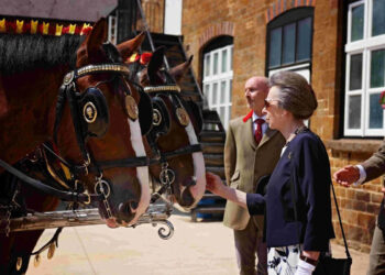 Princess Anne at Oxfordshire brewery for royal visit in Cotswolds