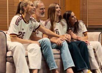 King Felipe VI, Queen Letizia, Princess Leonor, and Infanta Sofía celebrated Spain's place in the 2026 FIFA World Cup final after La Roja's 2-0 victory over France.