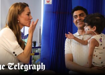 Princess of Wales blows kiss to children’s hospital patient