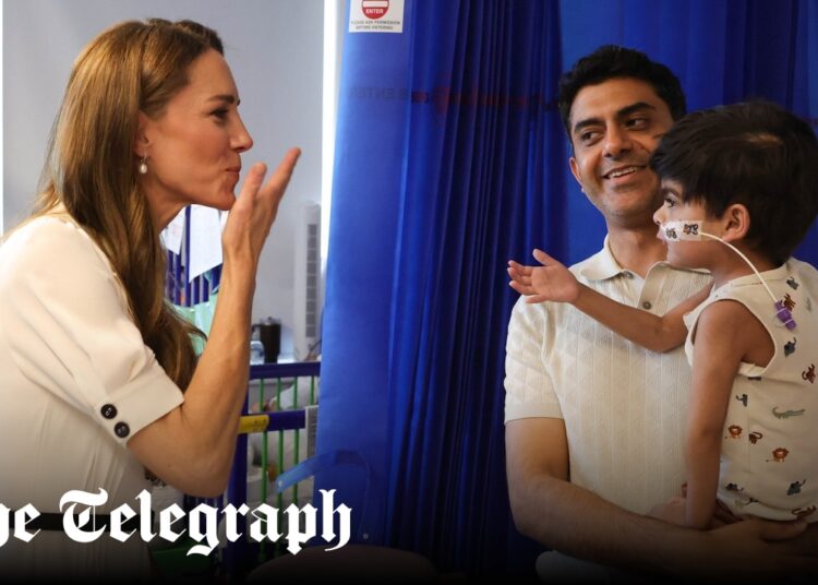 Princess of Wales blows kiss to children’s hospital patient