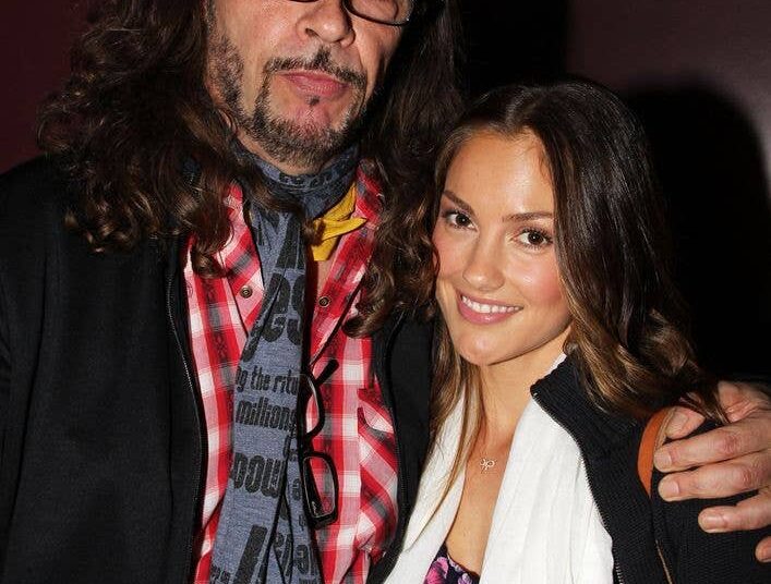 Minka Kelly (R) and her father former Aerosmith guitarist Rick Dufay