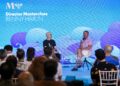 Filmmaker Renny Harlin and moderator Steven Weintraub of Collider share the stage during a masterclass conversation at Malta’s Mediterrane Film Festival on June 26, 2026.