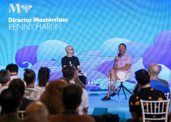 Filmmaker Renny Harlin and moderator Steven Weintraub of Collider share the stage during a masterclass conversation at Malta’s Mediterrane Film Festival on June 26, 2026.