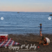 Alejandra shared a photo of the couple's sons playing at the beach