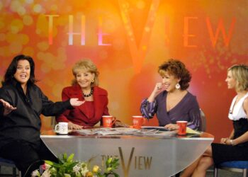 Rosie O’Donnell and cohosts on The View in 1997.Credit: Everett