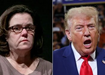 Rosie O'Donnell and President Donald Trump.