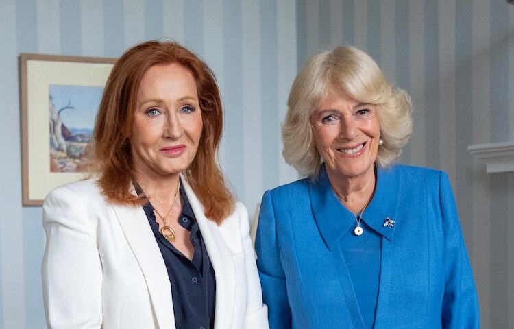 Royal Family’s Photo Of Queen Camilla & JK Rowling Flooded With Trans Flags On Social Media