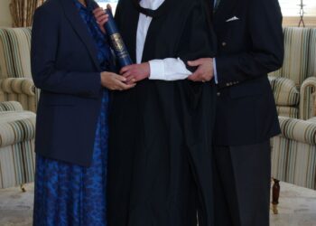 Lady Louise Windsor with her parents the Duke and Duchess of Edinburgh