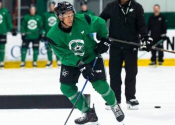 Victoria Royals forward Cameron Schmidt is one of eight Royals and seven Grizzlies participating in NHL development camps across the league. (Photo courtesy of Dallas Stars/Victoria Royals/X)