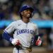 Kansas City Royals' Tyler Tolbert giving a thumbs up.