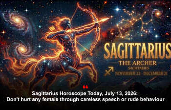 Sagittarius Horoscope Today, July 13, 2026: Don't hurt any female through careless speech or rude behaviour