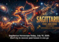 Sagittarius Horoscope Today, July 16, 2026: Don't try to recover past losses in one go