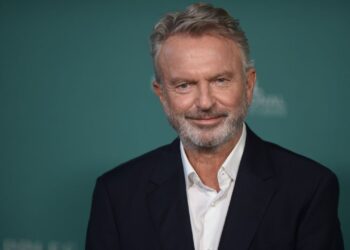 Sam Neill arrives at the premiere of "Apples Never Fall" on March 12, 2024, in Los Angeles. (Photo by Richard Shotwell/Invision/AP)