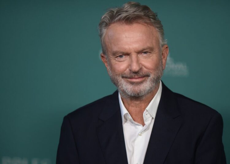 Sam Neill arrives at the premiere of "Apples Never Fall" on March 12, 2024, in Los Angeles. (Photo by Richard Shotwell/Invision/AP)