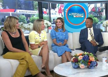 Savannah Guthrie wears blue on the ‘Today’ show alongside Jenna Bush Hager, Dylan Dreyer and Craig Melvin on Tuesday, July 7.Credit: NBC