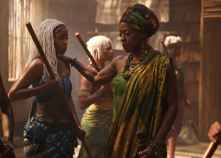 Thuso Mbedu plays Zélie and Viola Davis plays Mama Agba in Children of Blood and Bone from Paramount Pictures.Credit: Lephatse Motshana/Paramount Pictures