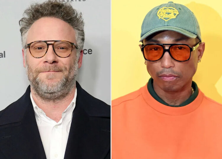 Seth Rogen shares awkward moment with “Lion King” collaborator Pharrell Williams at dinner party (exclusive)