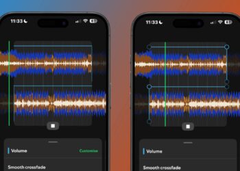 Two smartphones with the Spotify Mixed Playlist interface