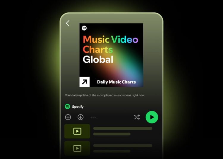 Spotify pushes deeper into music videos with new chart and artist pitching, stepping up its challenge to YouTube