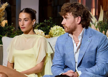 Amanda Batula and West Wilson on "Summer House" season 10.Credit: Jocelyn Prescod/Bravo