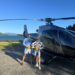 Sydney Sweeney and Scooter Braun before a helicopter ride.