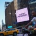 A "Just Married" sign is displayed on Madison Square Garden during a wedding between singer Taylor Swift and National Football League player Travis Kelce on Friday, July 3, 2026, in New York. (AP Photo/Ryan Murphy)