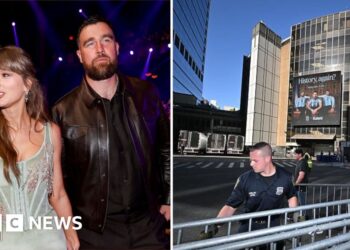 Taylor Swift's rumoured wedding celebrations begin with star-studded New York event - BBC