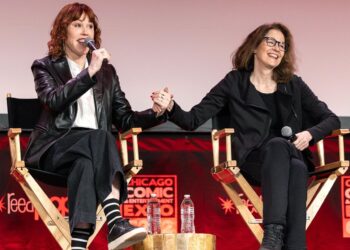 Molly Ringwald and Ally Sheedy at the ‘Don’t You Forget About Me: The Breakfast Club 40th Reunion’ in Chicago in April 2025Credit: Barry Brecheisen/WireImage