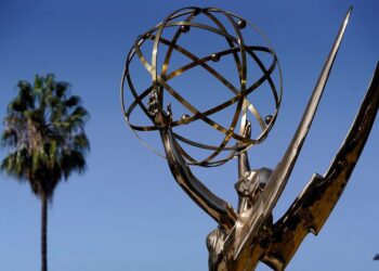 An Emmy statue is pictured during Press Preview Day for the 73rd Primetime Emmy Awards on Sept. 14, 2021, at the Television Academy in Los Angeles. (AP Photo/Chris Pizzello)