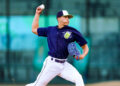 Kansas City Royals top pitching prospect Kendry Chourio throws a pitch during a recent start with Single-A Columbia Fireflies. On Monday, Chourio was promoted to High-A Quad Cities.