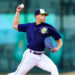 Kansas City Royals top pitching prospect Kendry Chourio throws a pitch during a recent start with Single-A Columbia Fireflies. On Monday, Chourio was promoted to High-A Quad Cities.