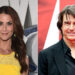 photo of Samantha Harris wearing yellow and smiling split with Tom Cruise wearing black and smiling